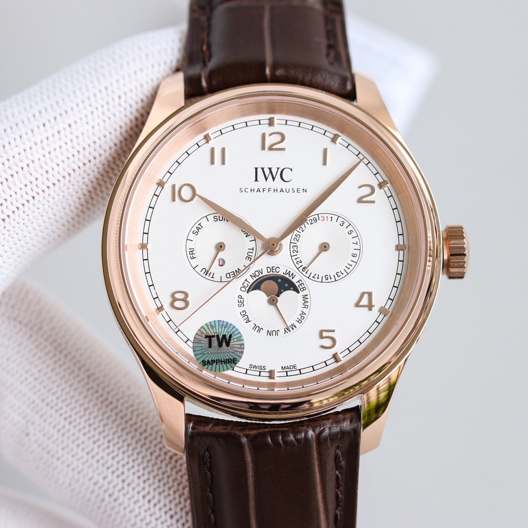 PORTUGUESE PERPETUAL ANNUAL CALENDAR 43MM ROSE GOLD WHITE DIAL