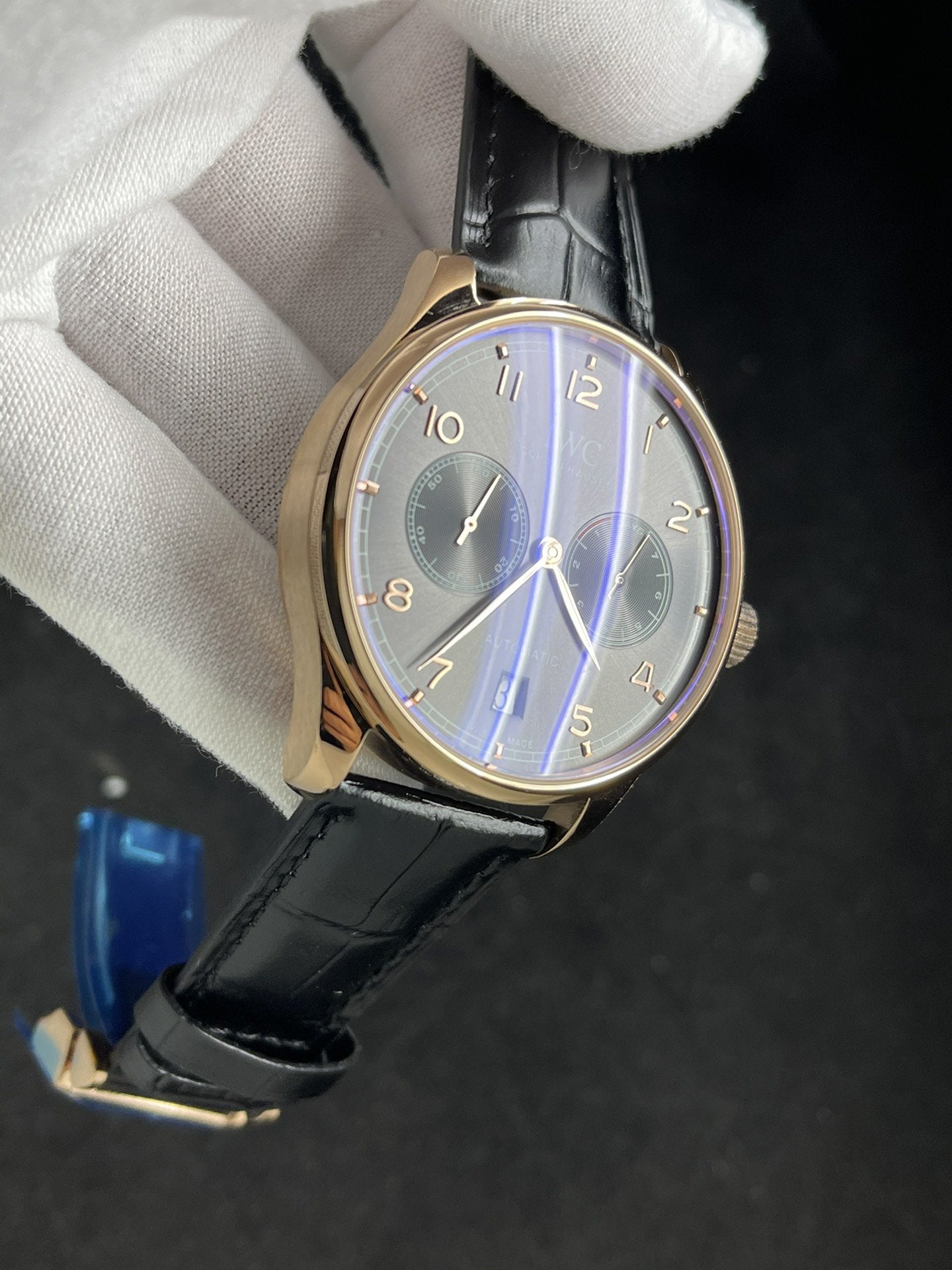 PORTUGUESE 7 DAYS 42MM ROSE GOLD GREY DIAL