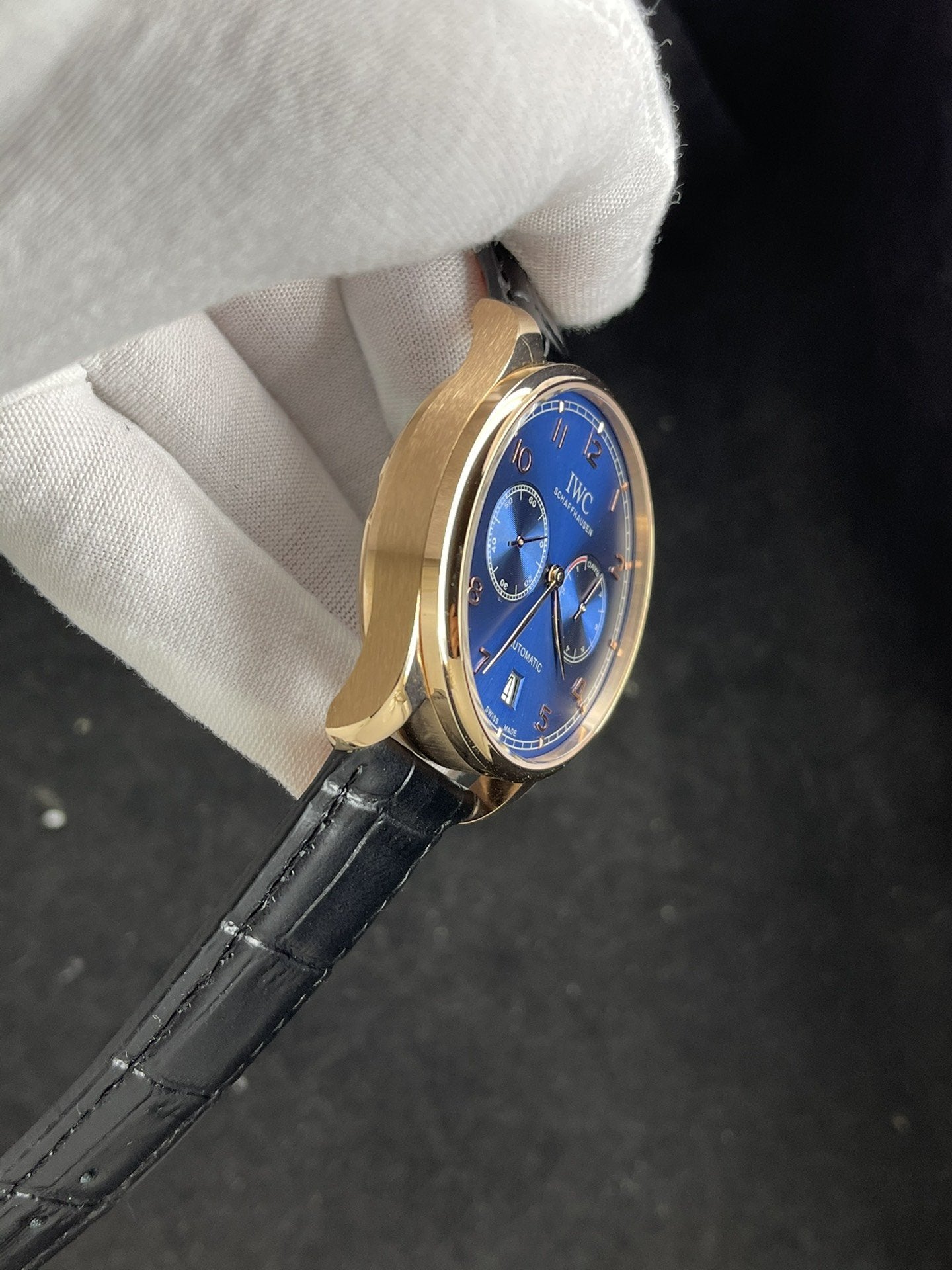 PORTUGUESE 7 DAYS 42MM ROSE GOLD CASE BLUE DIAL
