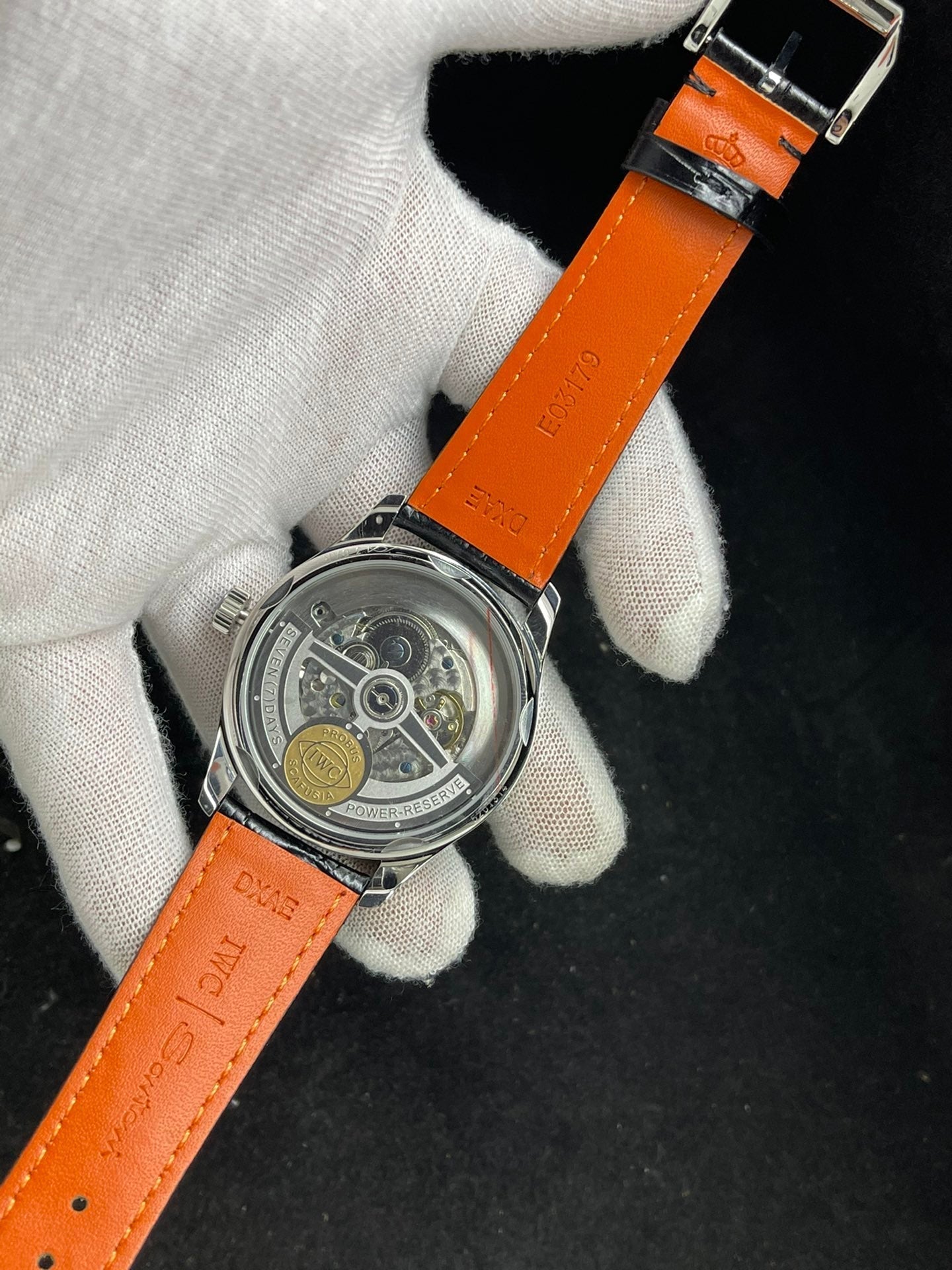 PORTUGUESE 7 DAYS 42MM STEEL CASE BLACK DIAL