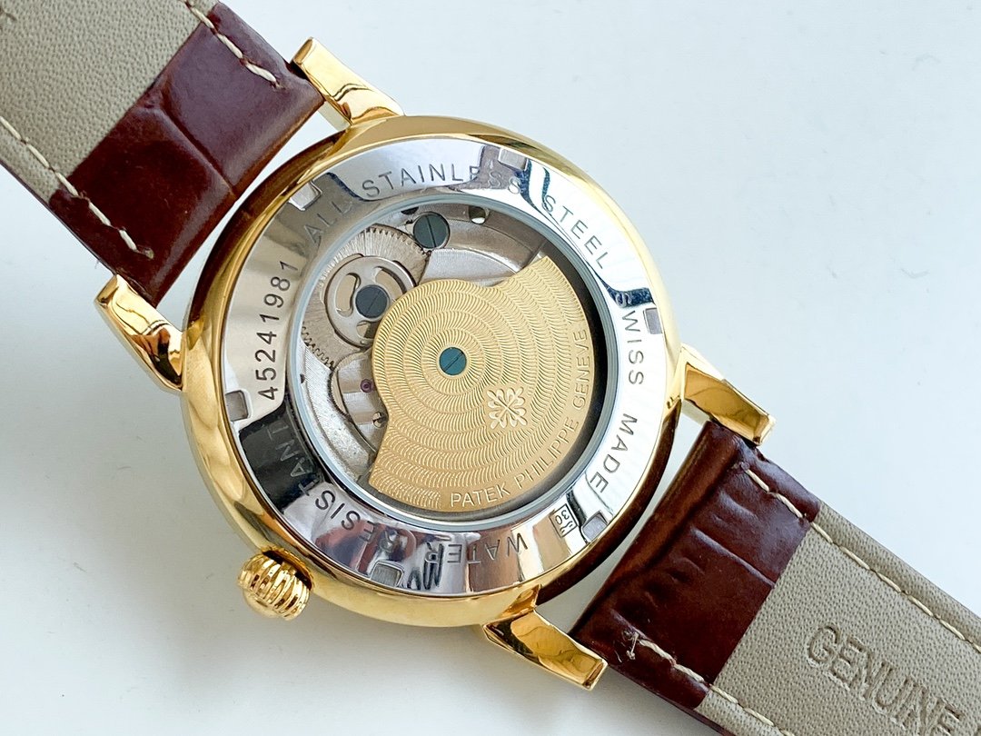 PATEK COMPLICATION GOLD CASE SKELETON DIAL