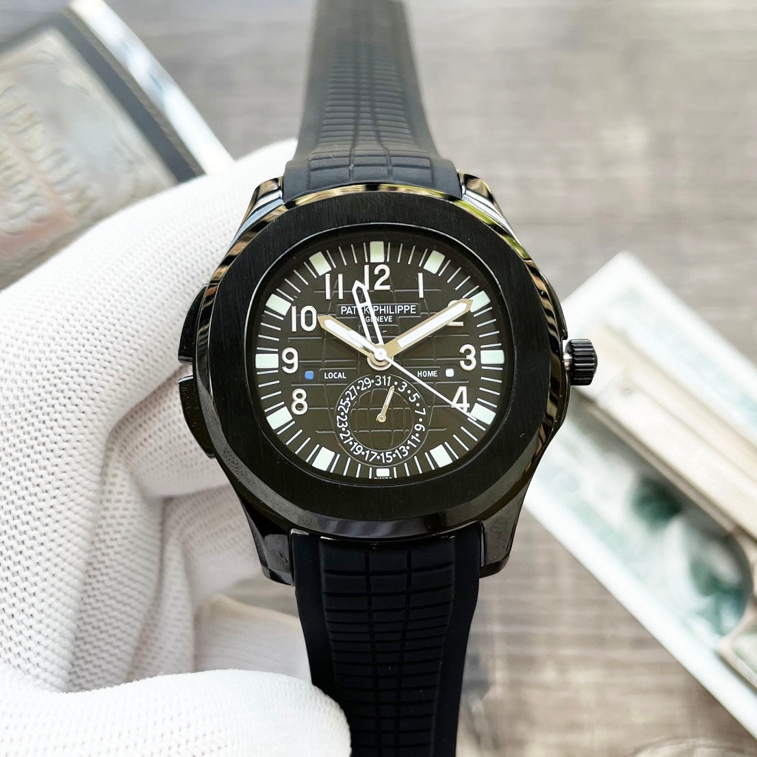 NAUTILUS TRAVELTIME BLACK CASE 42MM