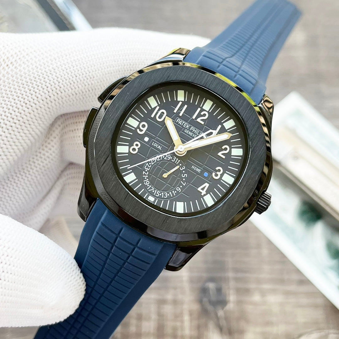 NAUTILUS TRAVELTIME BLACK CASE 42MM