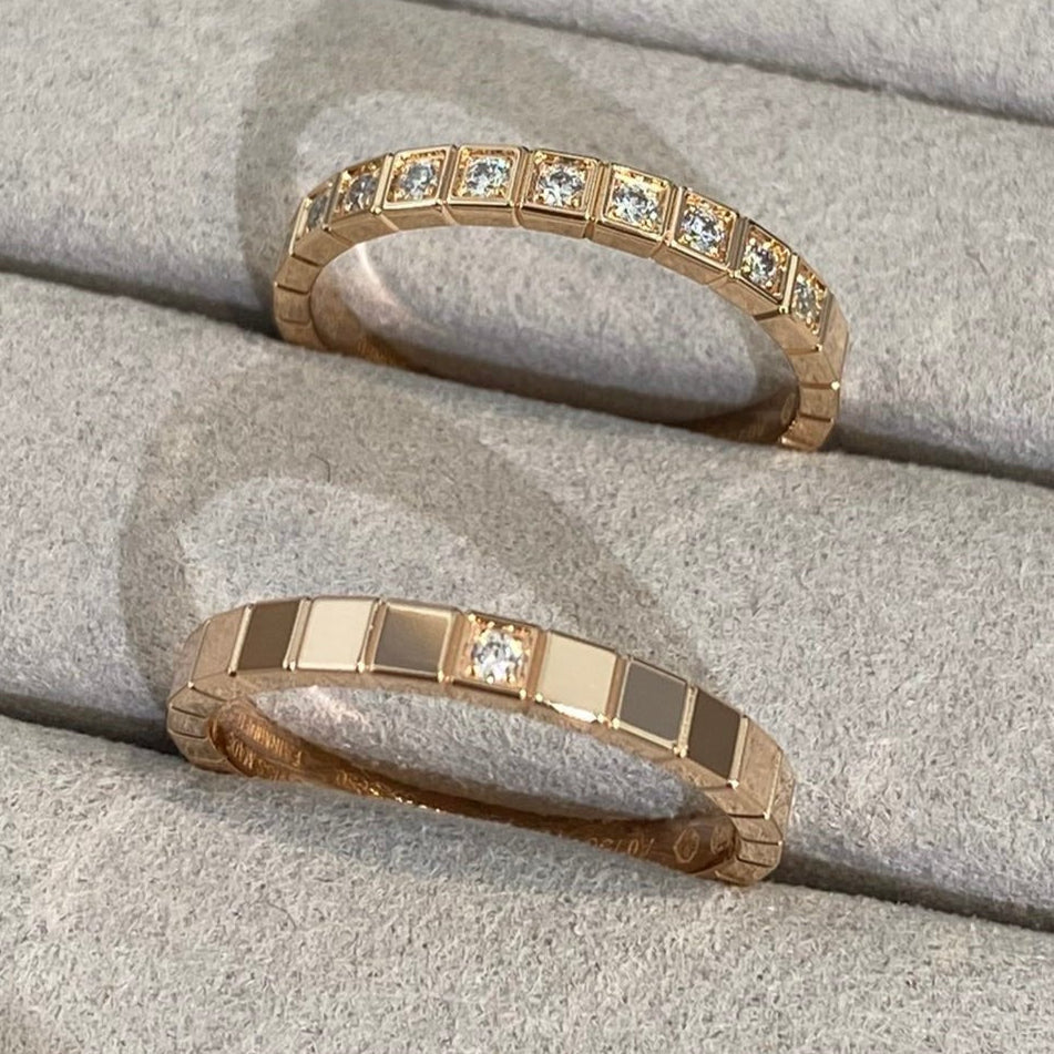 ICE CUBE PINK GOLD RING