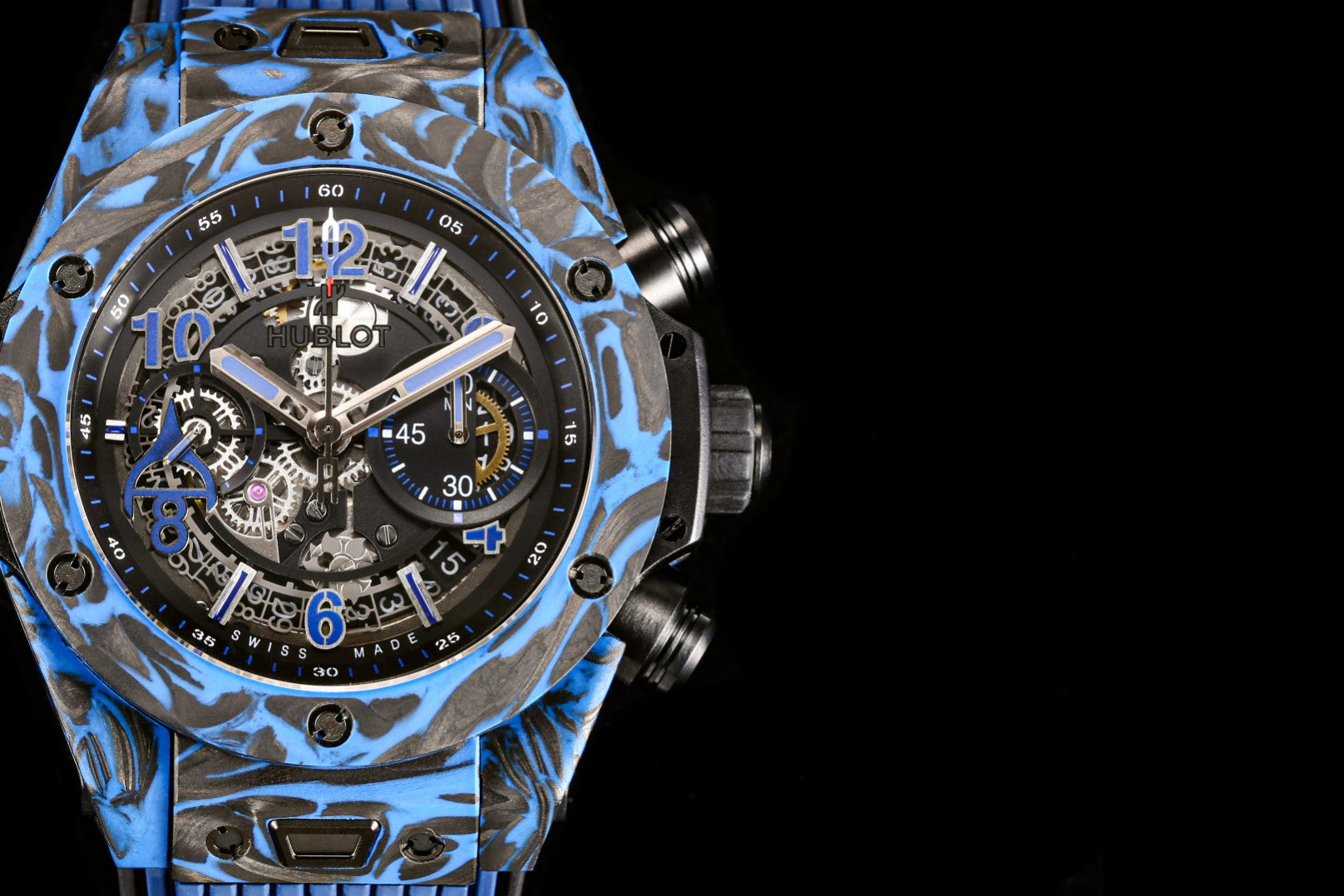 BIG BANG UNICO 45 BLACK BLUE CARBON