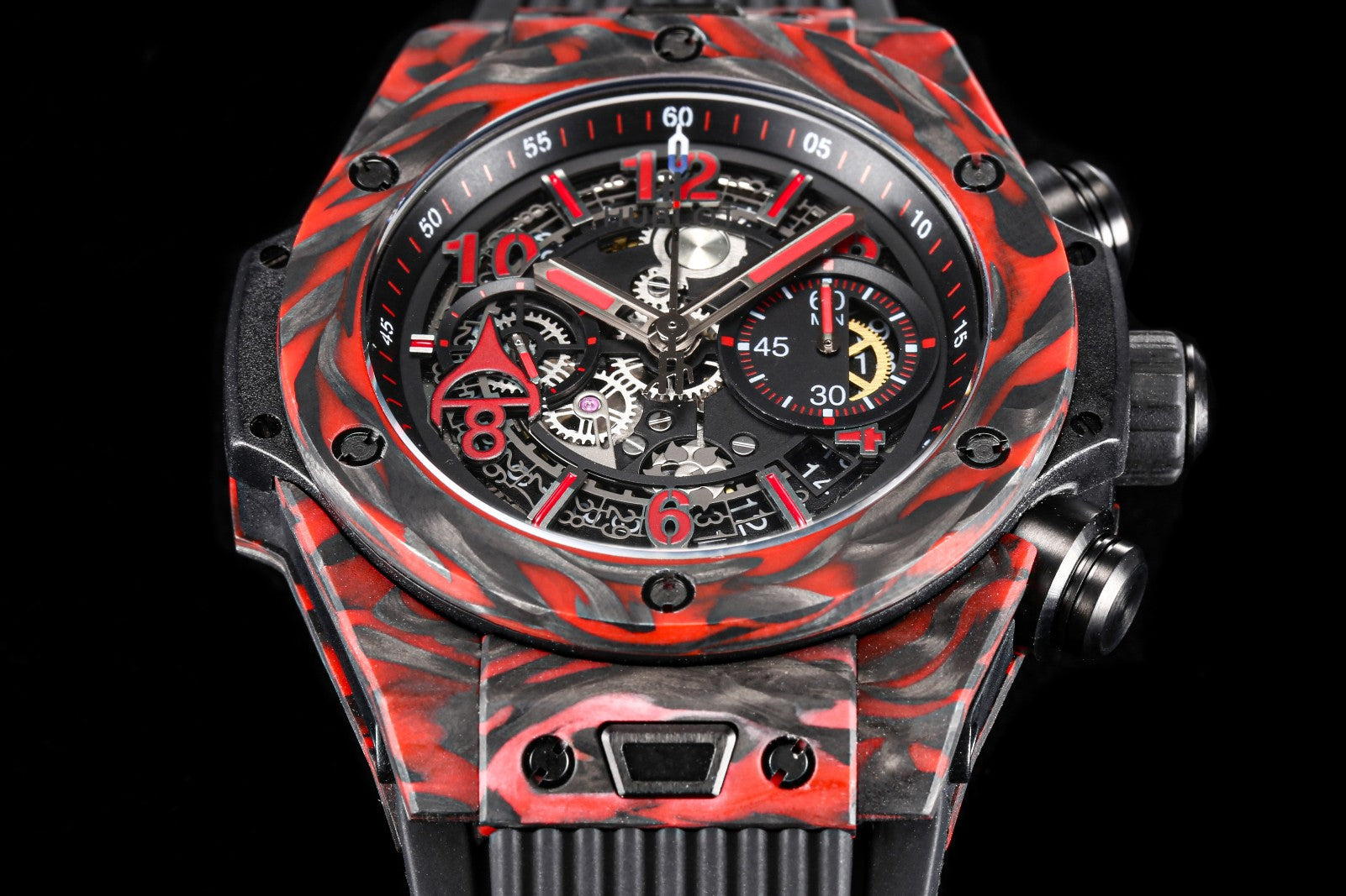 BIG BANG UNICO 45 BLACK RED CARBON