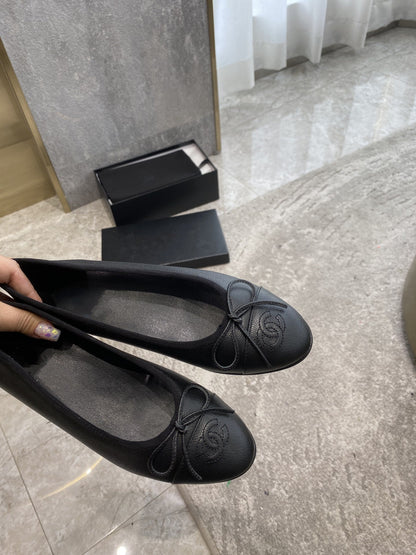ballet flats grained calfskin