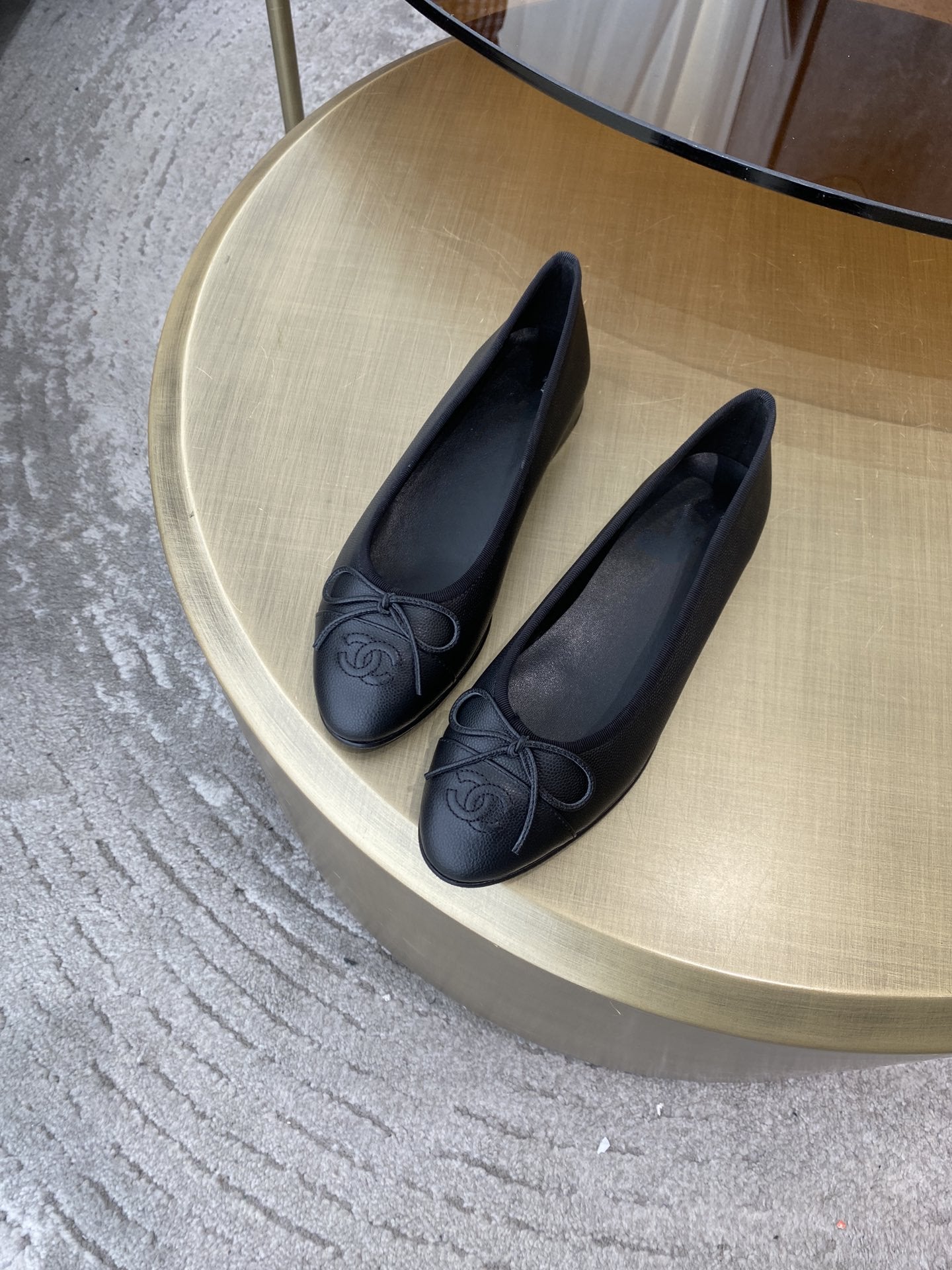 ballet flats grained calfskin