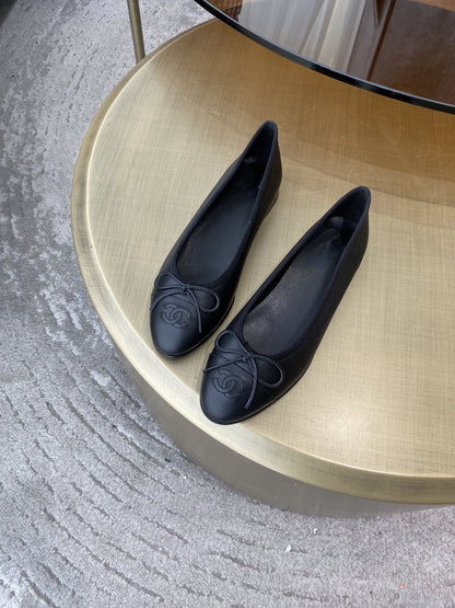 ballet flats grained calfskin