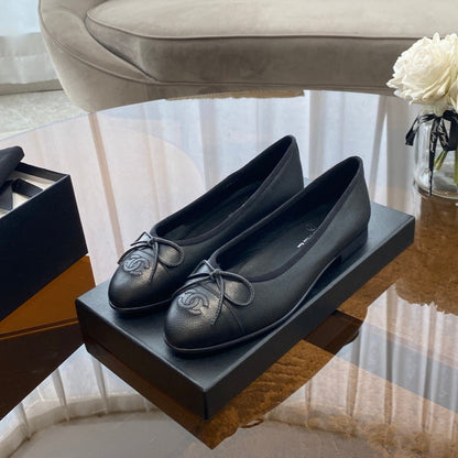 ballet flats grained calfskin