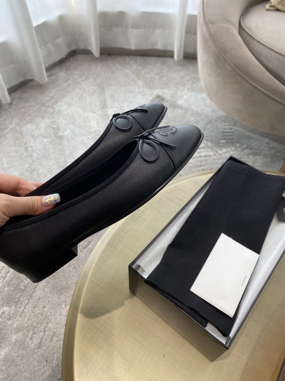 ballet flats grained calfskin