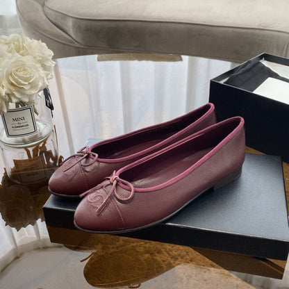 ballet flats grained calfskin