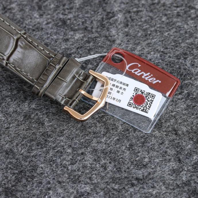 SANTOS DUMONT LADY PINK GOLD CASE LEATHER STRAP