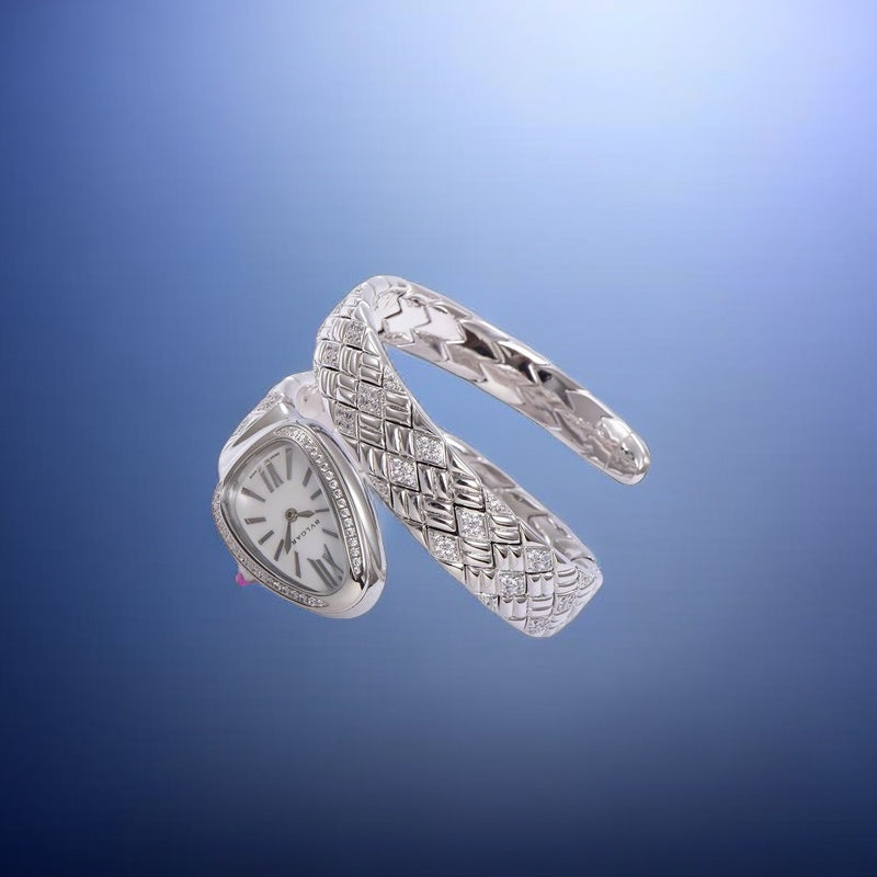 SERPENTI SPIGA 35 STAINLESS STEEL CASE BRACLET WHITE DIAL