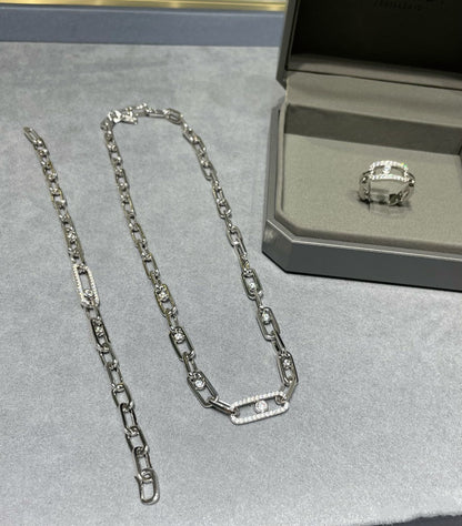 MOVE LINK DIAMOND NECKLACE