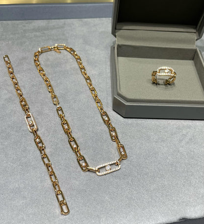 MOVE LINK DIAMOND NECKLACE