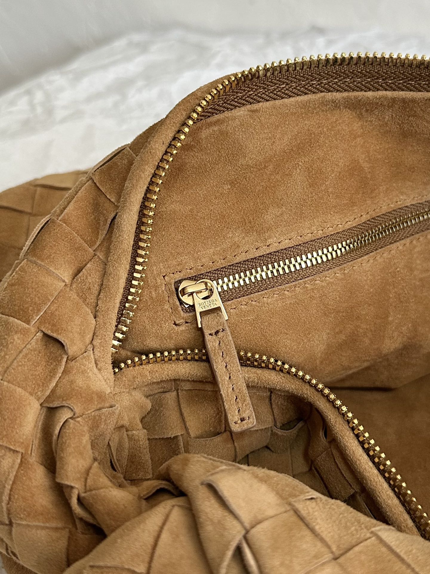 BV SMALL JODIE 36CM BROWN SUEDE LEATHER