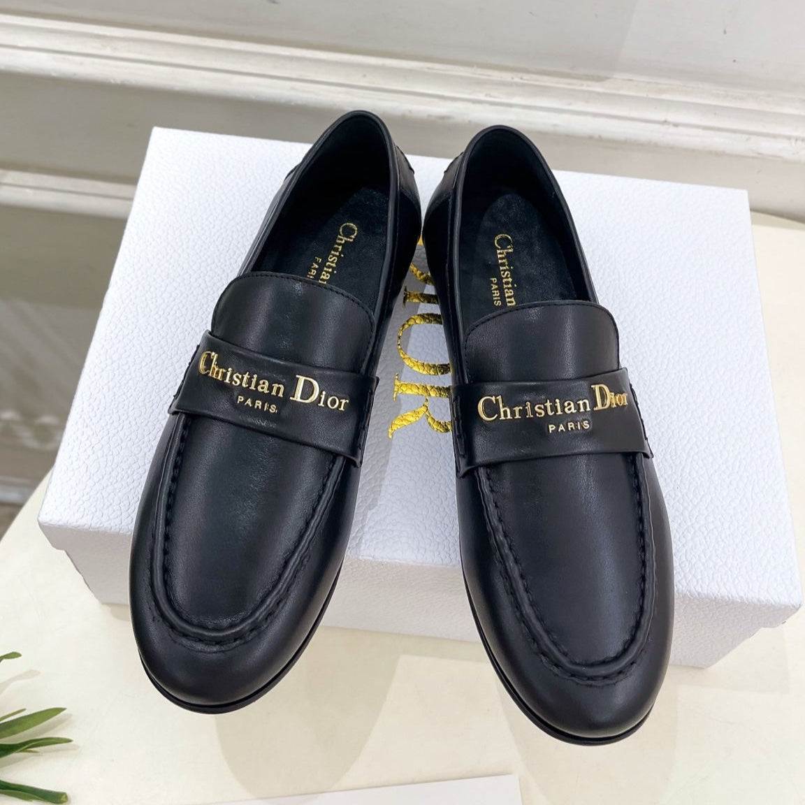 Dior 25 Boy Loafer Black Gold Calfskin 172794