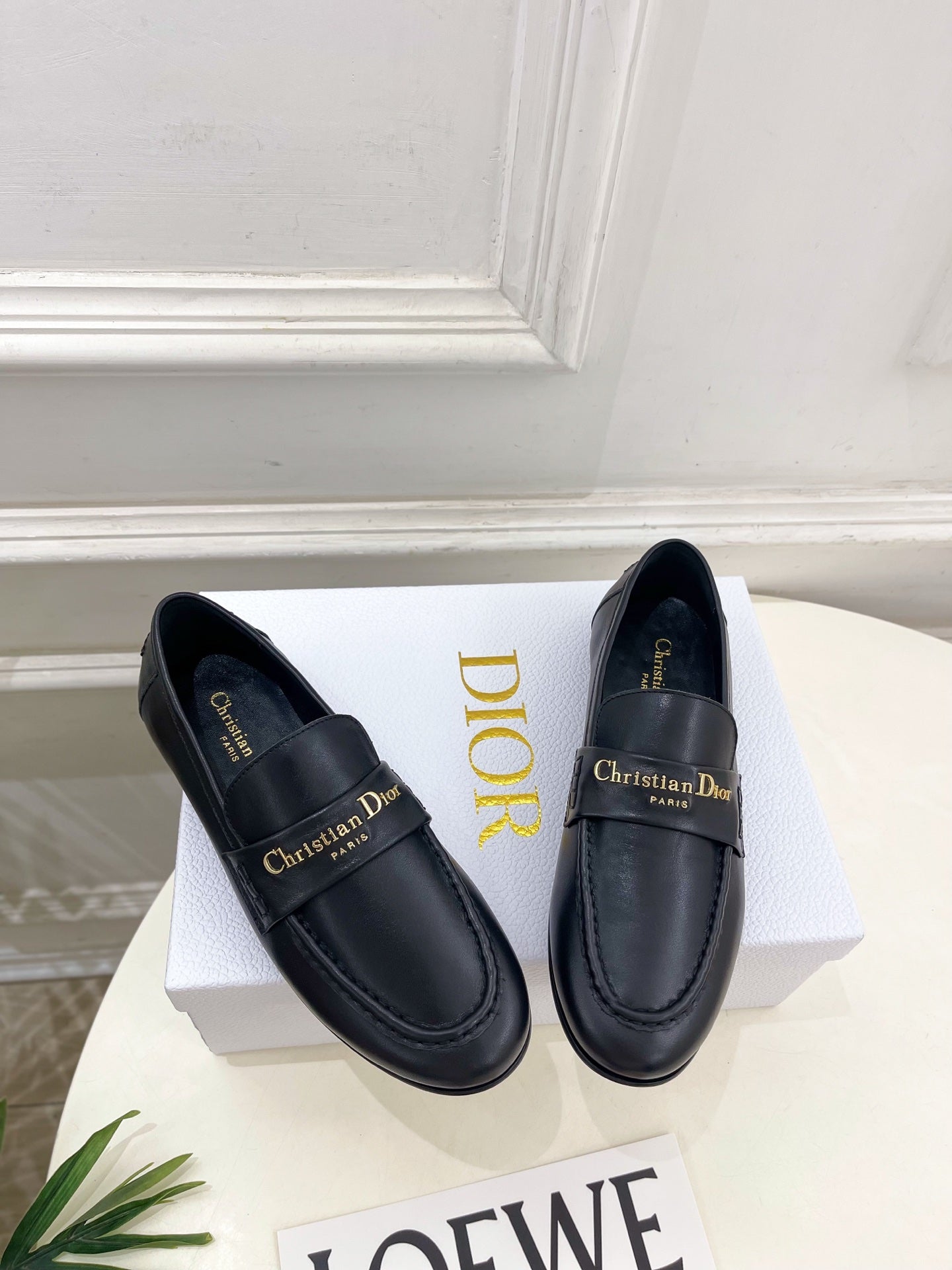 Dior 25 Boy Loafer Black Gold Calfskin 172794