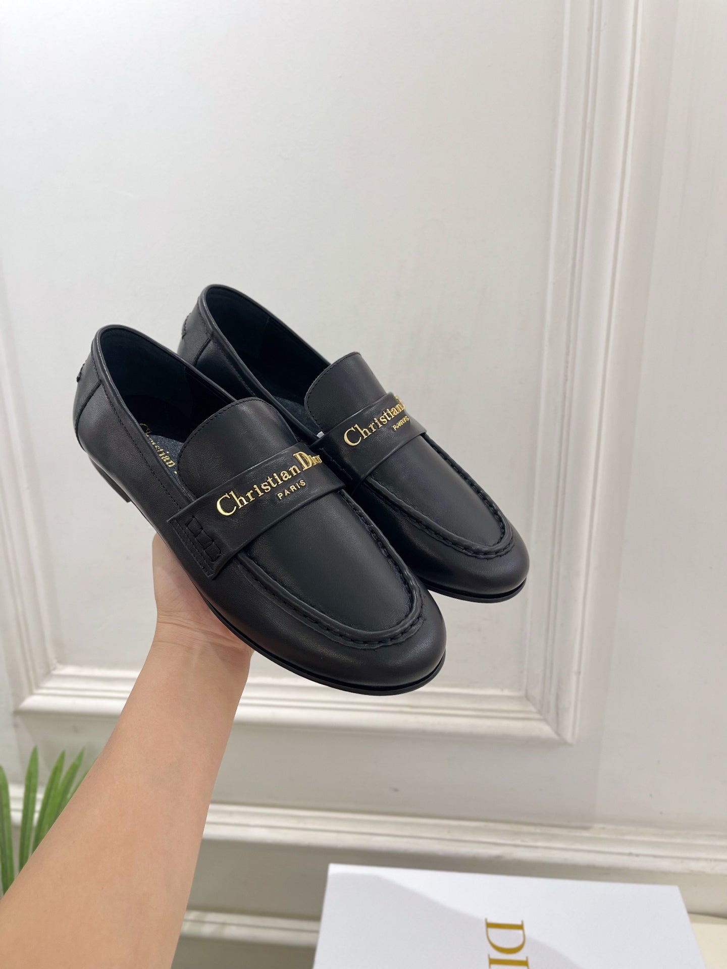 Dior 25 Boy Loafer Black Gold Calfskin 172794