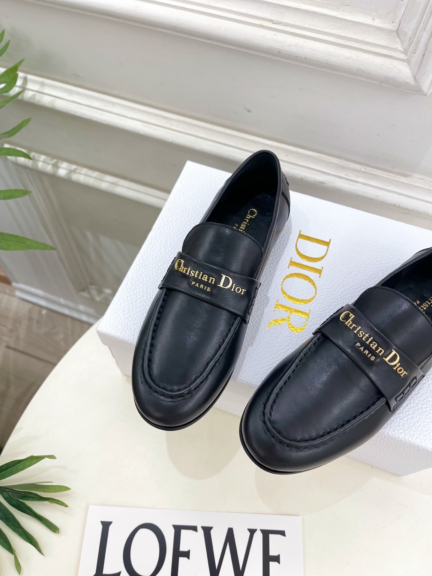 Dior 25 Boy Loafer Black Gold Calfskin 172794