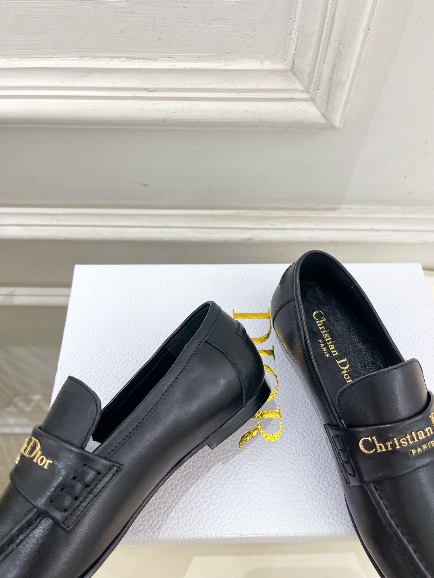Dior 25 Boy Loafer Black Gold Calfskin 172794