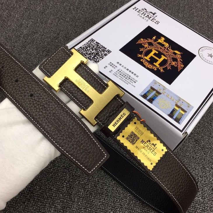 HM Original Belt 38mm Black Cowhide Gold Buckle 620253