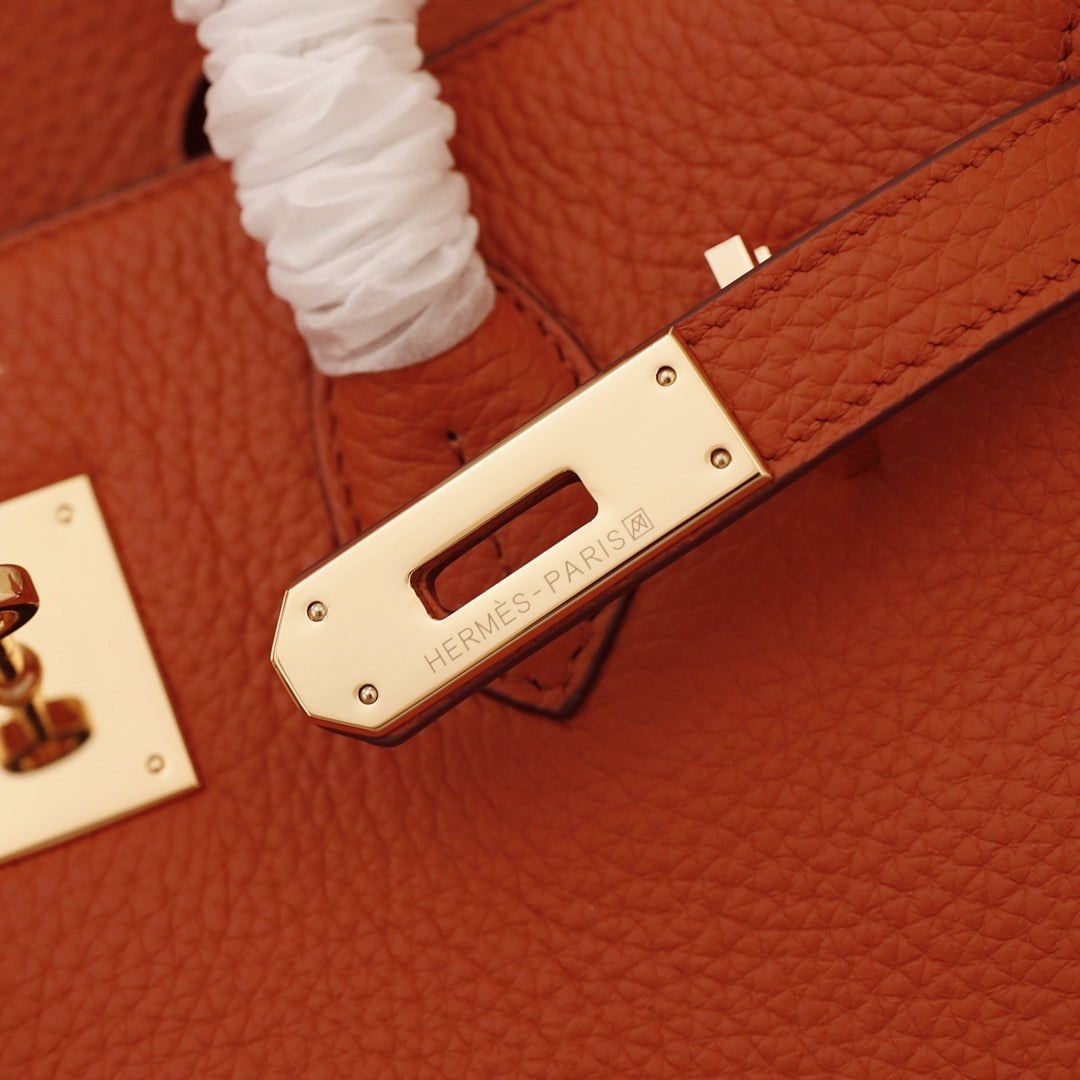 HM BIRKIN BAG 30 FIRE TOGO GOLD HARDWARE