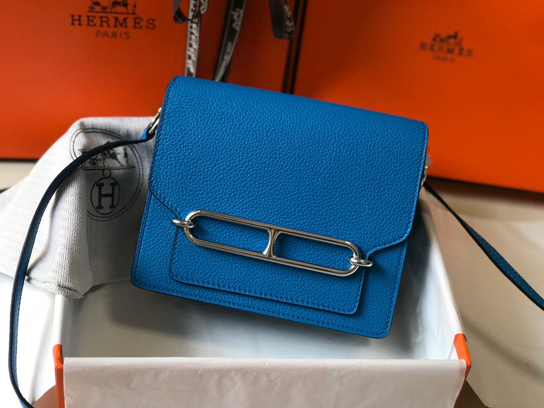 HM SAC ROULIS 18 COBALT TOGO LEATHER
