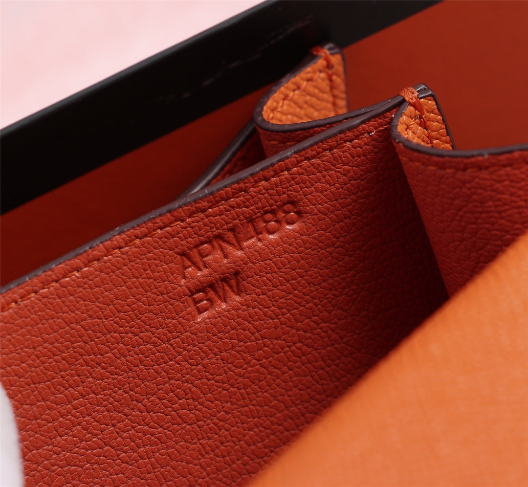 HM CONSTANCE BAGS 18 ORANGE EPSOM GOLD HARDWARE