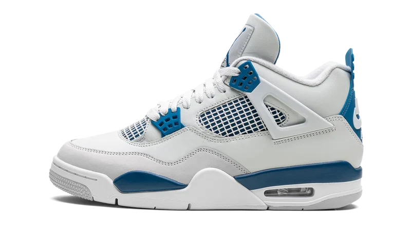Nike Air Jordan 4 Military Blue White Suede