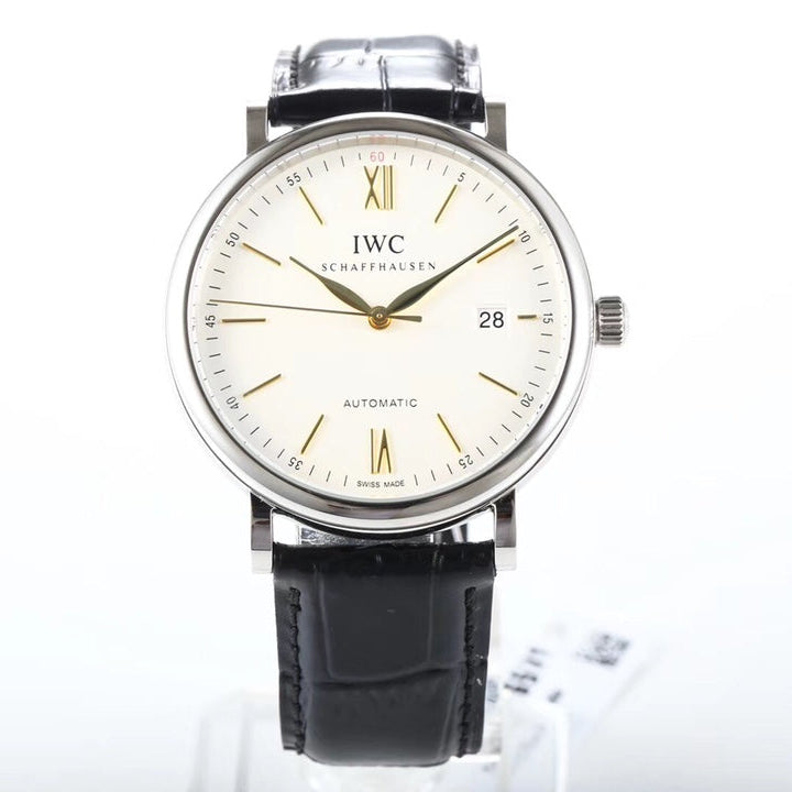 IWC Portofino 40mm Cream Dial Steel Case Gold Numerals