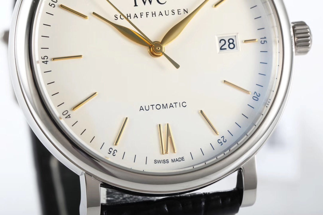 IWC Portofino 40mm Cream Dial Steel Case Gold Numerals