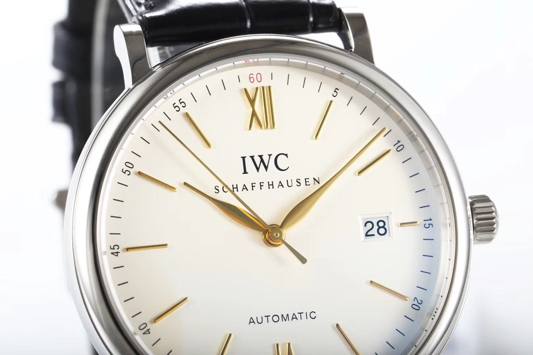 IWC Portofino 40mm Cream Dial Steel Case Gold Numerals