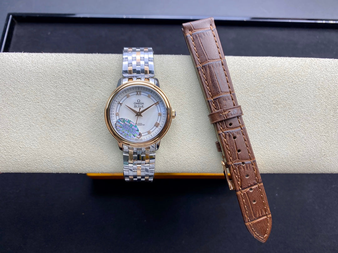 Omega  De Ville 32.7mm Silver Pink Gold