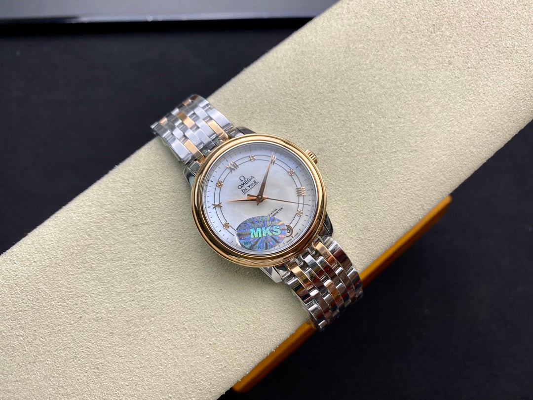 Omega  De Ville 32.7mm Silver Pink Gold