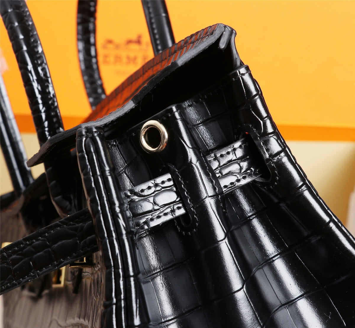 HM BIRKIN BAG 25 CROCODILE EMBOSSED CALFSKIN