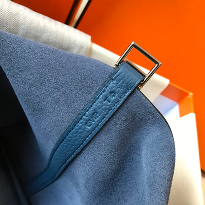 picotin lock togo leather silver hardware