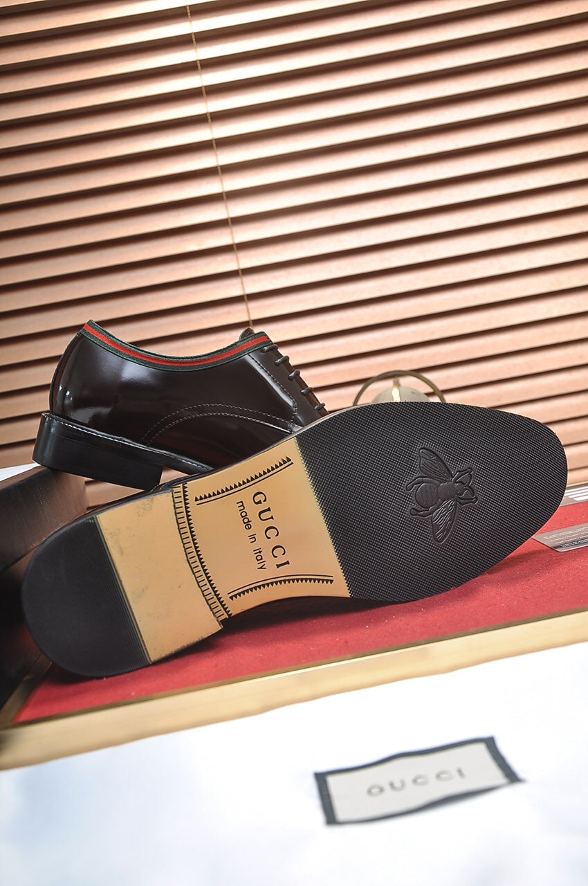 GG Men's Dress Shoe Dark Brown Patent Leather 140493