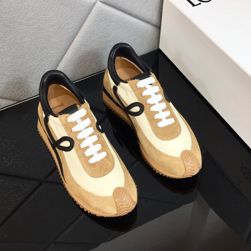 Loewe 2026 Flow Runner Sneaker Gold Black Nylon Suede 370920