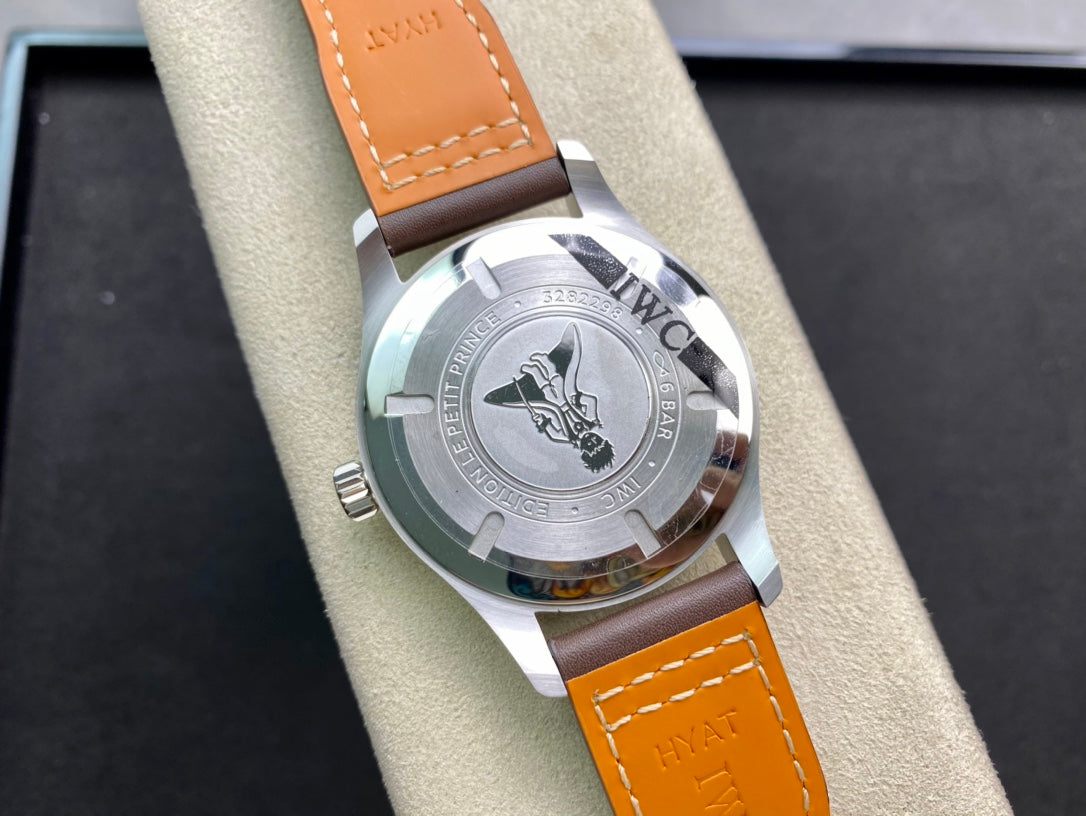 IWC Pilot 40mm Blue Dial Steel Case Brown Leather Strap