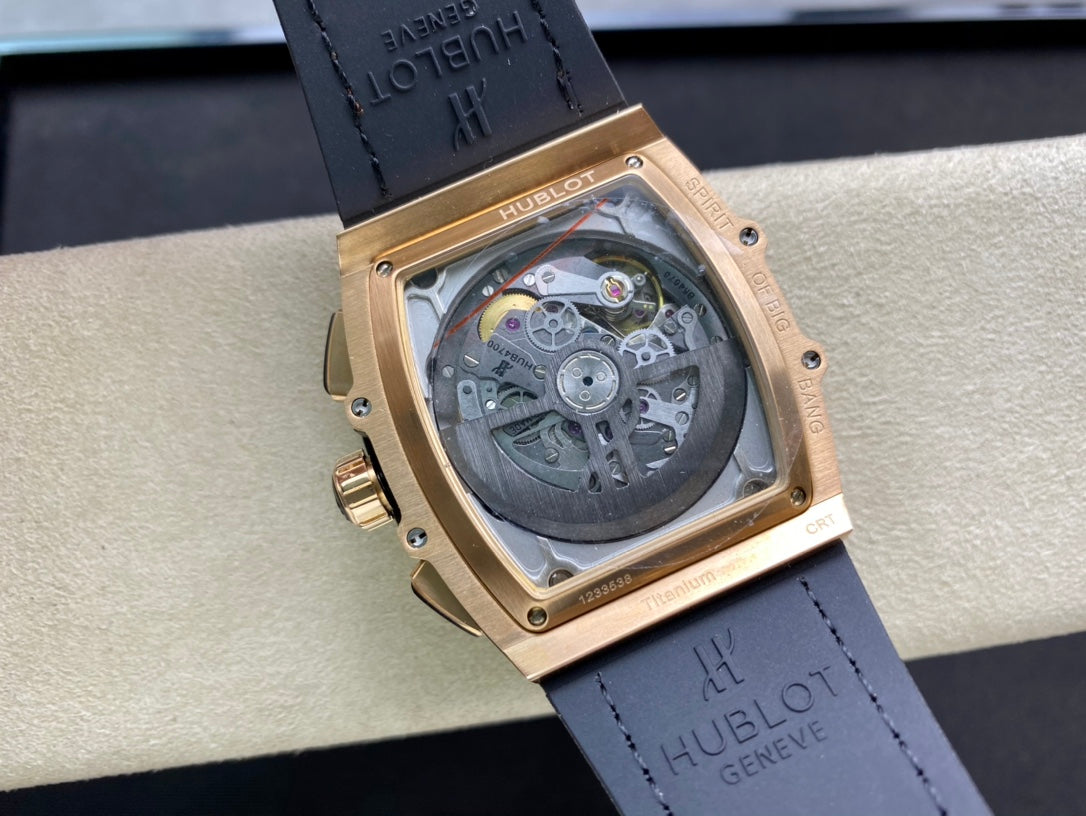 Hublot Spirit of Big Bang Diamond 42mm Watch Brown Leather Strap