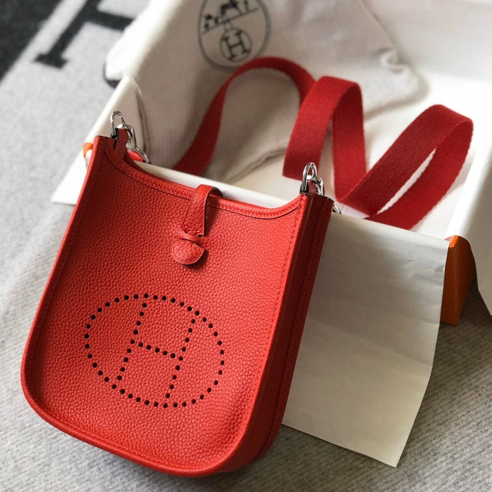 Mini Evelyne 18cm Togo Silver Hardware