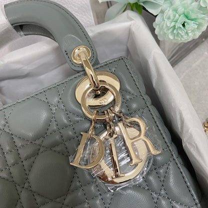 mini lady 17 rock gray lambskin