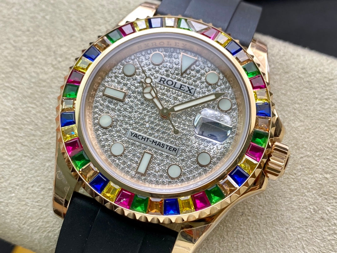 Rolex Yacht-Master 40 Rainbow with White Diamond Dial