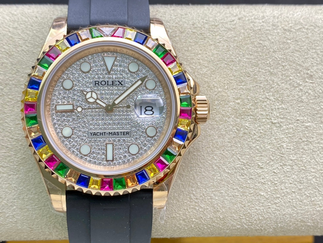 Rolex Yacht-Master 40 Rainbow with White Diamond Dial