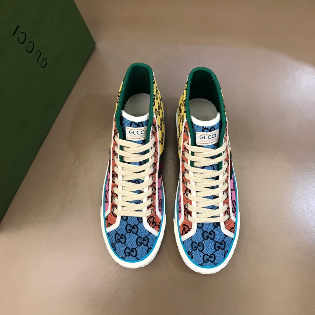 GG Men's  High-Top Sneaker Mullticolor Canvas 574751