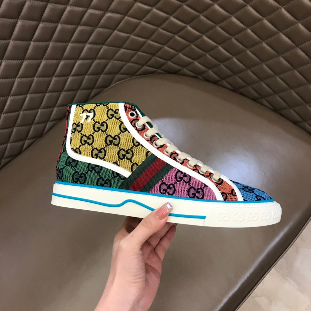 GG Men's  High-Top Sneaker Mullticolor Canvas 574751