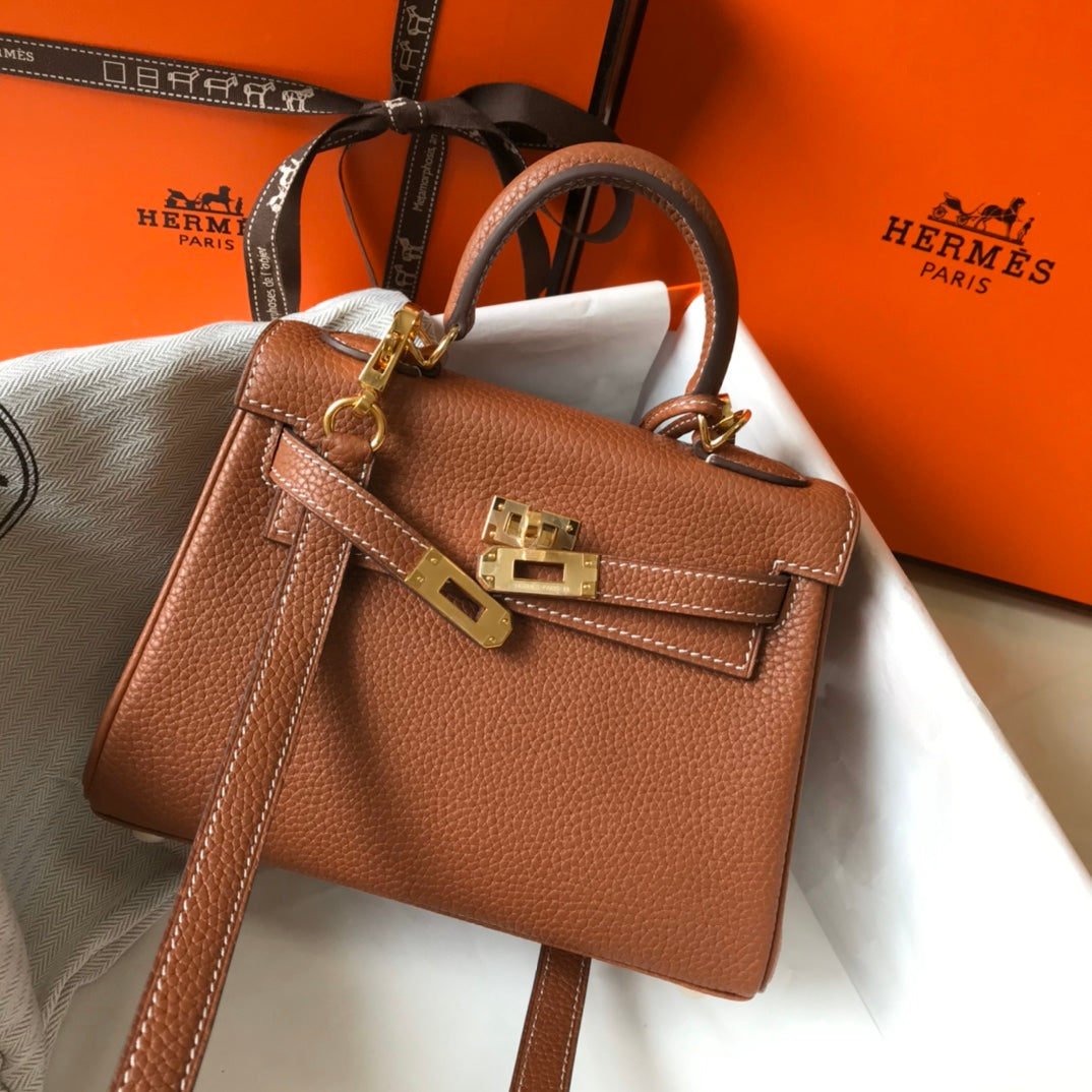 HM Mini Kelly 20cm Togo Leather Gold Hardware