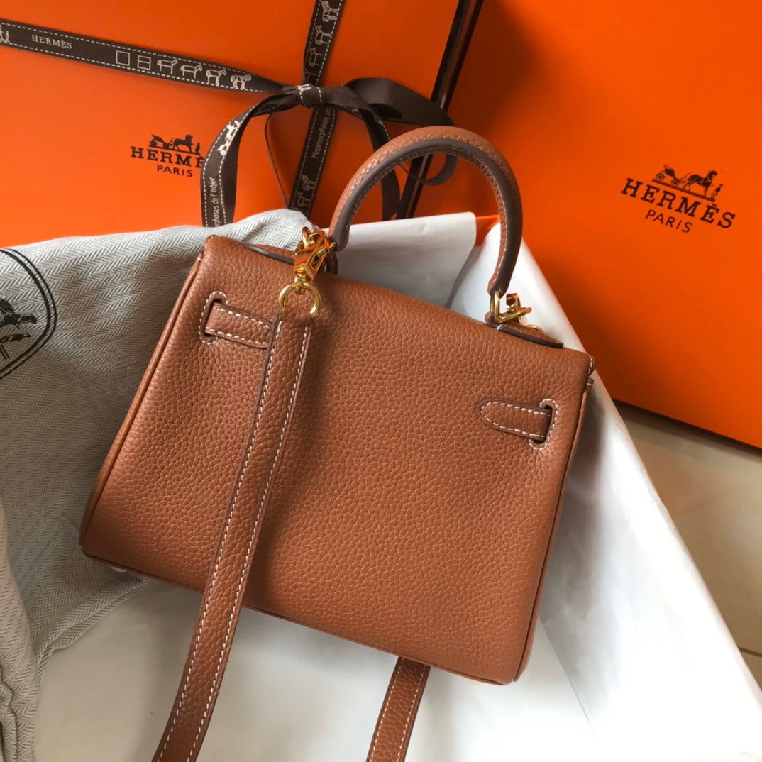 HM Mini Kelly 20cm Togo Leather Gold Hardware